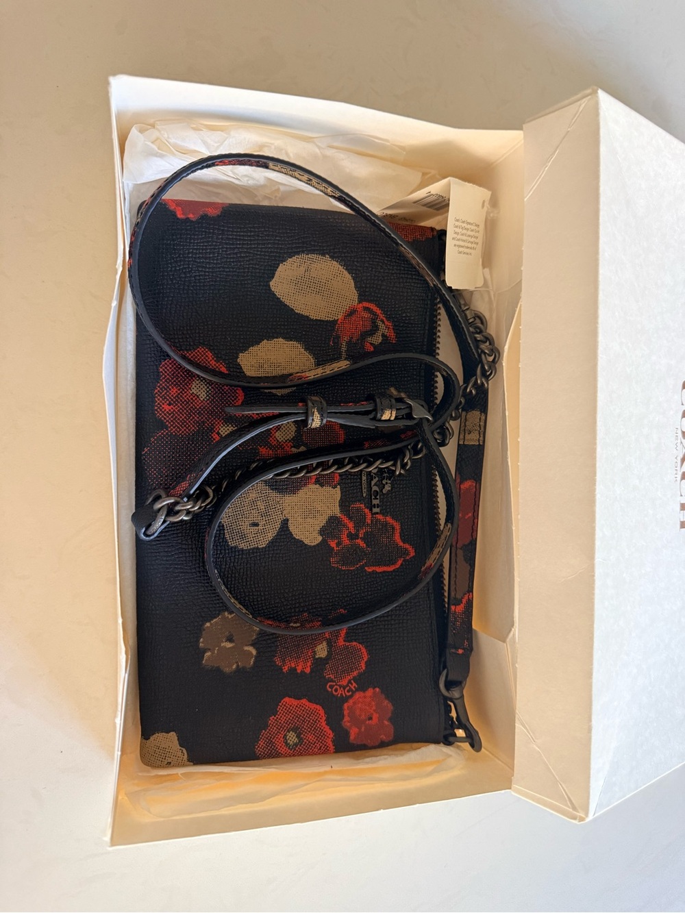 Coach Kylie Floral Print Crossgrain Leather Crossbody Bag (NWT)